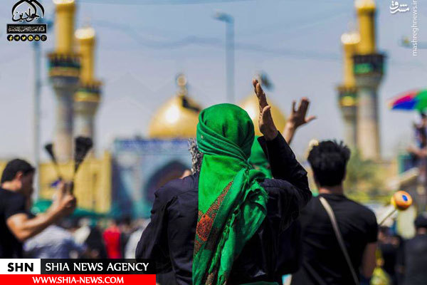 تصویر حرکت دسته‌های عزاداری در شهر کاظمین