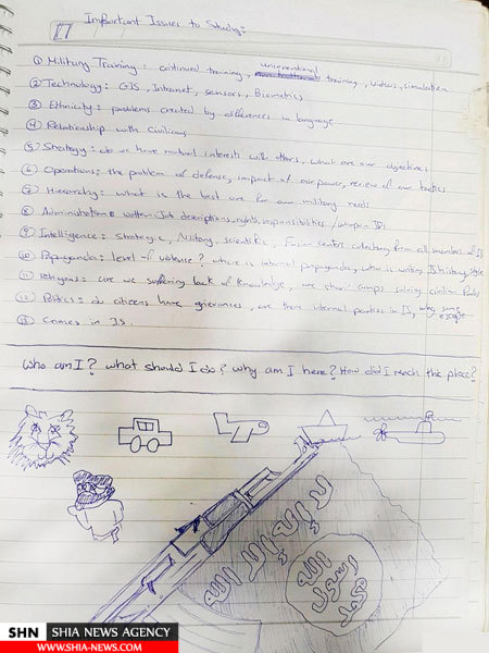 جزئیاتی از آموزش‌های داعش در دفترچه یادداشت یک داعشی+ تصاویر