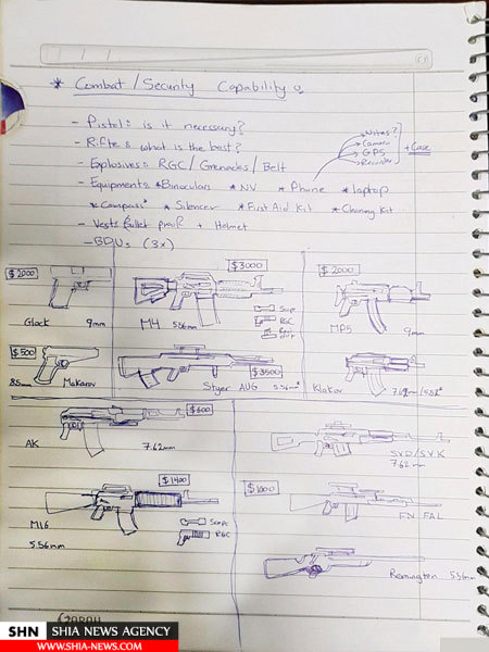 جزئیاتی از آموزش‌های داعش در دفترچه یادداشت یک داعشی+ تصاویر