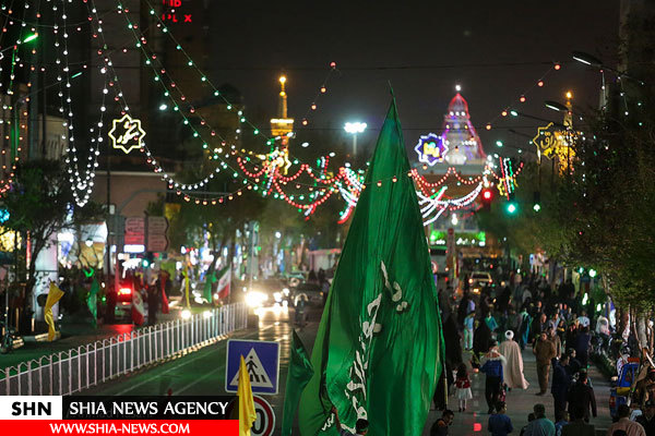 گلباران حرم امام رضا (ع) در شب میلاد امام جواد (ع)