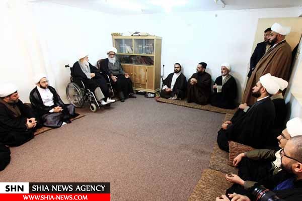 دیدار آیت الله شیخ عیسی قاسم با مراجع تقلید مقیم نجف