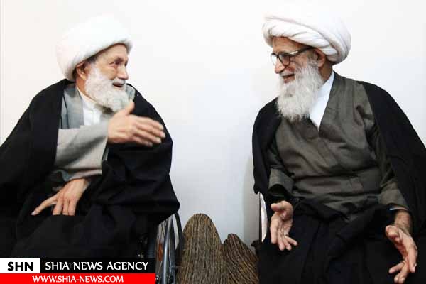 دیدار آیت الله شیخ عیسی قاسم با مراجع تقلید مقیم نجف