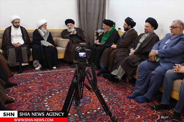 دیدار آیت الله شیخ عیسی قاسم با مراجع تقلید مقیم نجف
