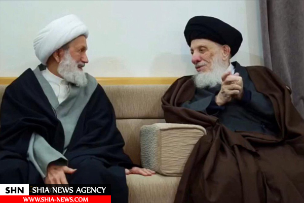 دیدار آیت الله شیخ عیسی قاسم با مراجع تقلید مقیم نجف