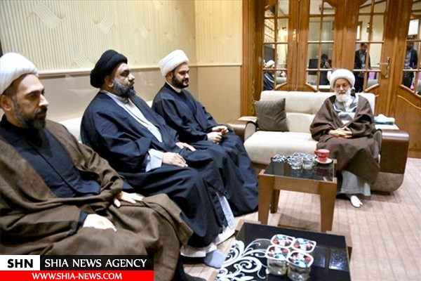 دیدار دبیرکل نجباء با رهبر معنوی شیعیان بحرین