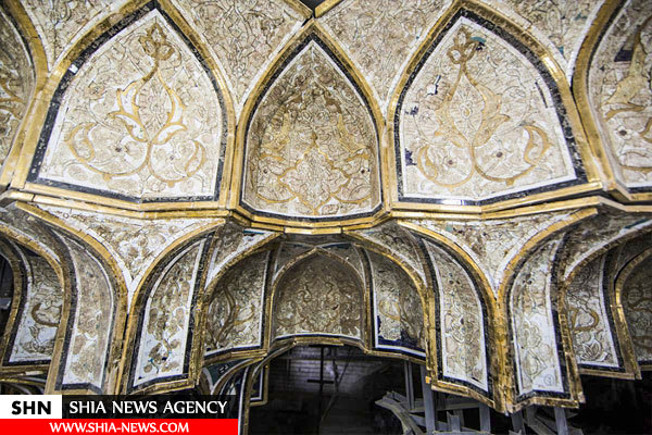 باب القبله حرم حضرت عباس (ع) مزّین به هنر اسلامی شد