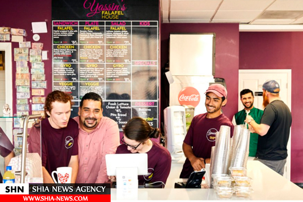 غذای رایگان یک رستوران مهاجر سوری به کارمندان آمریکایی