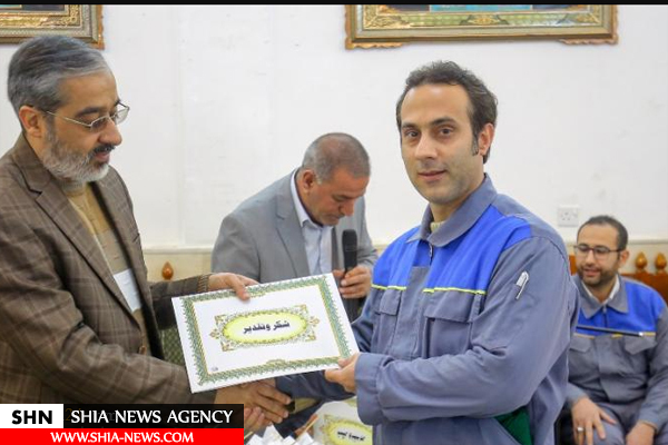 تقدیر از خادمان افتخاری ایرانی حرم امام علی(ع)+ تصاویر