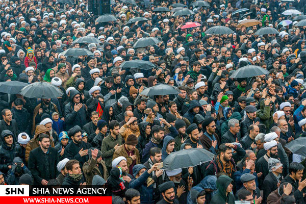 پیاده روی آیات عظام وحید خراسانی و صافی در سالروز شهادت حضرت زهرا(س)
