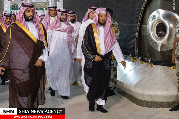 تصویر حضور بنسلمان در مسجدالحرام تصویر حضور بنسلمان در مسجدالحرام