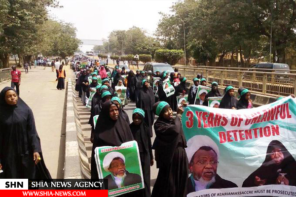 راهپیمایی شیعیان نیجریه برای آزادی شیخ زکزکی