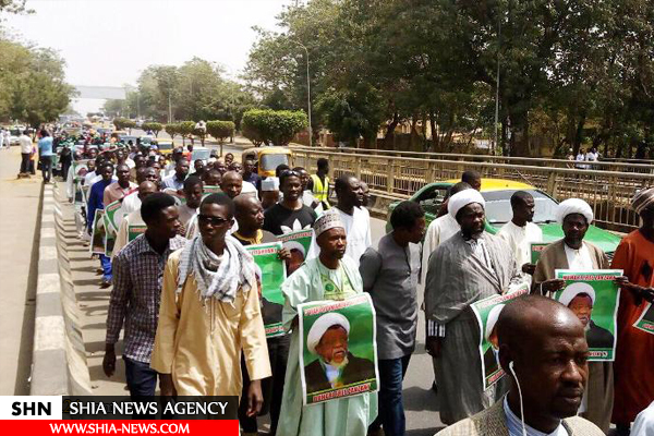 راهپیمایی شیعیان نیجریه برای آزادی شیخ زکزکی