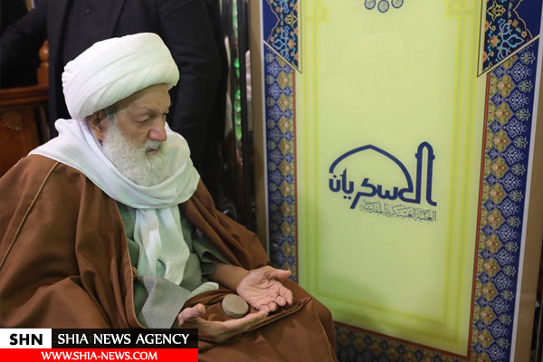 تشرف شیخ عیسی قاسم به حرم مطهر امامین عسکریین(ع)