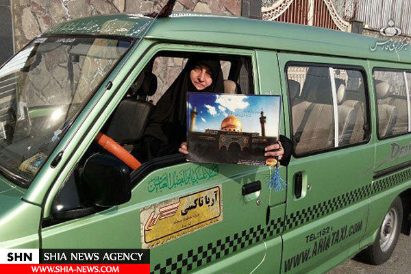 وقتی عشق اهل بیت (ع) در دل خانمی راننده می‌نشیند+ تصاویر