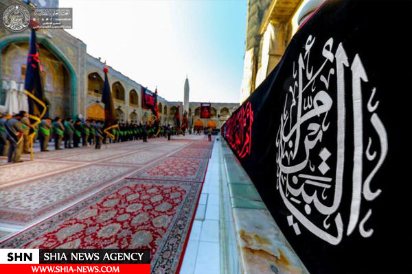 خادمان حرم امیرالمؤمنین (ع) در سالروز وفات حضرت ام البنین(س) عزاداری کردند