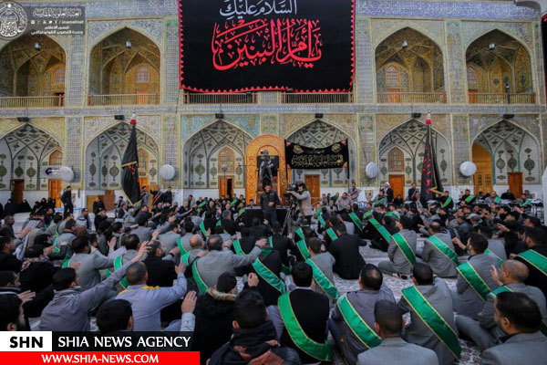 خادمان حرم امیرالمؤمنین (ع) در سالروز وفات حضرت ام البنین(س) عزاداری کردند