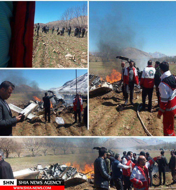 تصاویر و اسامی شهدا سقوط بالگرد اورژانس در چهارمحال و بختیاری