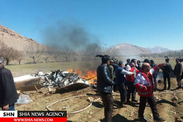تصاویر و اسامی شهدا سقوط بالگرد اورژانس در چهارمحال و بختیاری