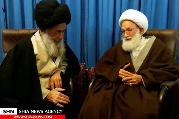 دیدار شیخ عیسی قاسم با آیت الله علوی گرگانی دیدار شیخ عیسی قاسم با آیت الله علوی گرگانی