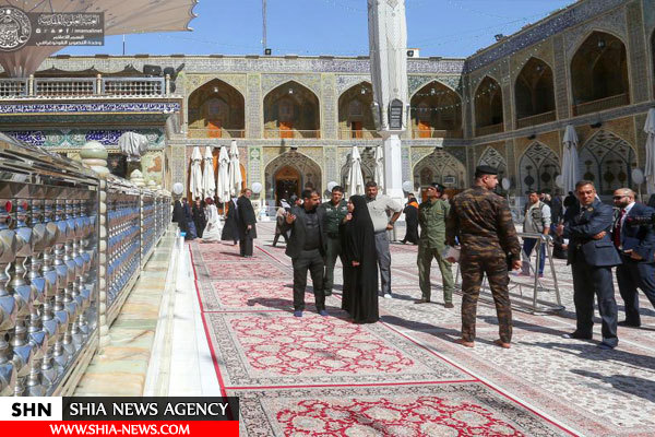 دبیر اول سفارت کانادا به زیارت حرم امیرالمومنین (ع) مشرف شد+ تصاویر