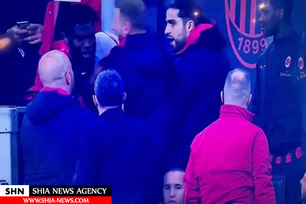 درگیری عجیب دو بازیکن میلان روی نیمکت! +تصاویر