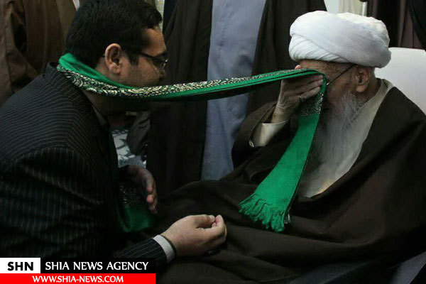 تصاویر عمامه گذاری طلاب توسط آیت الله العظمی صافی تصاویر عمامه گذاری طلاب توسط آیت الله العظمی صافی