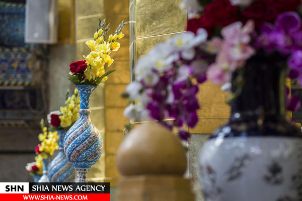 گل آرایی صحن های حرم امام حسین(ع) و حضرت عباس (ع) گل آرایی