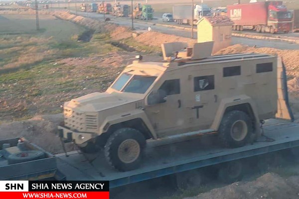 ورود یک کاروان نظامی آمریکا به حسکه سوریه +تصاویر