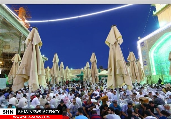 تصاویر ضیافت افطار در حرم امامین عسکریین(ع)