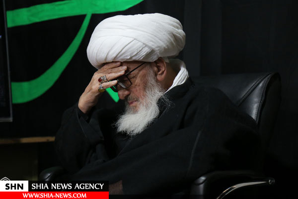 دسته عزاداری شهادت امیرالمومنین(ع) با حضور آیت الله العظمی وحید خراسانی