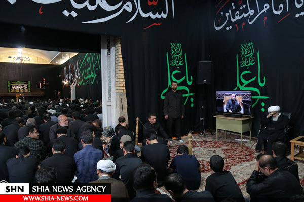 دسته عزاداری شهادت امیرالمومنین(ع) با حضور آیت الله العظمی وحید خراسانی