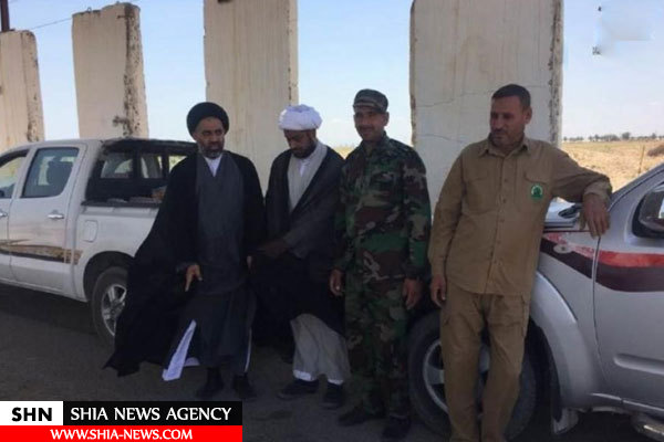 مبلغین حوزه نجف اشرف در میان رزمندگان بسیج مردمی حضور یافتند+ تصاویر