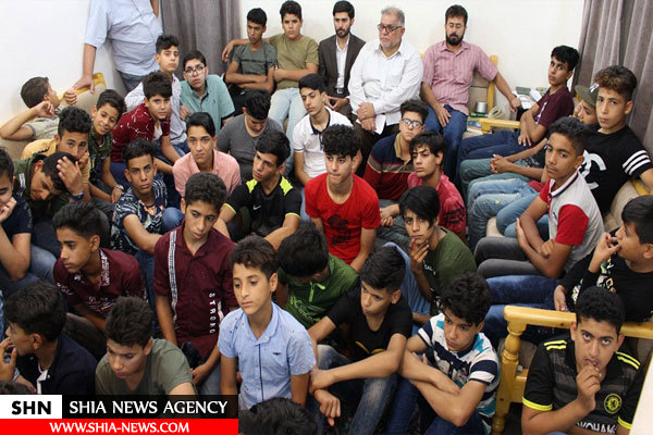 فرزندان شهدای بسیج مردمی عراق با آیت الله العظمی حکیم دیدار کردند