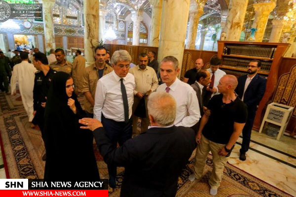 سفیر فرانسه در عراق به زیارت آستان مقدس علوی مشرف شد+ تصاویر