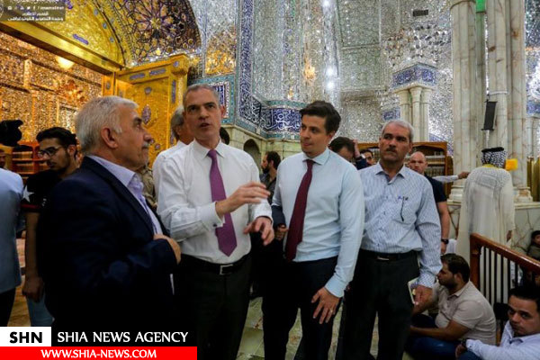 سفیر فرانسه در عراق به زیارت آستان مقدس علوی مشرف شد+ تصاویر