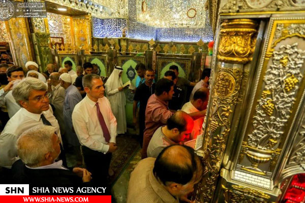 سفیر فرانسه در عراق به زیارت آستان مقدس علوی مشرف شد+ تصاویر