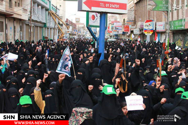 تصاویر تظاهرات هزاران زن در صنعاء
