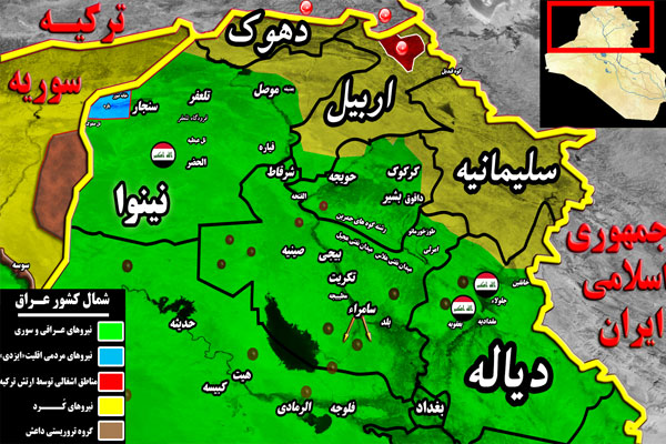 هلاکت ۱۱ فرمانده میدانی داعش در حومه سامراء + نقشه میدانی