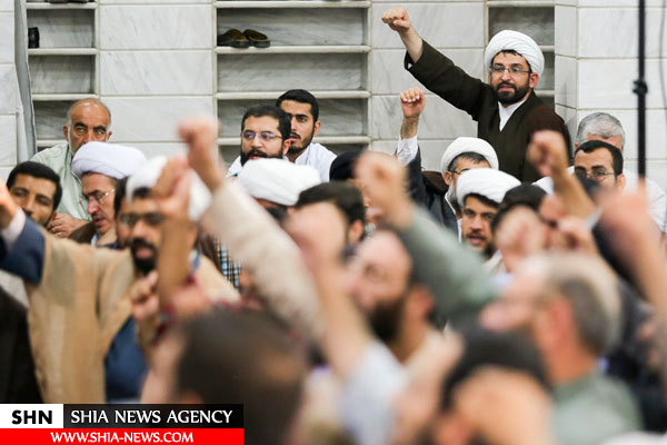 تصاویر تجمع طلاب و فضلا با موضوع عدالت اقتصادی در مدرسه فیضیه