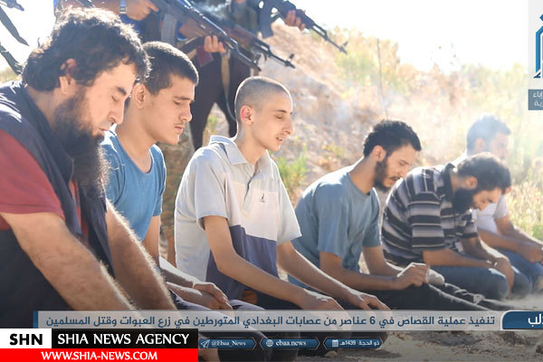 اعدام 6 عنصر داعشی در حومه ادلب توسط گروه رقیب+ تصاویر