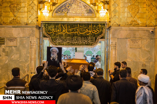 خاکسپاری آیت الله مرتضی تهرانی در کربلا معلی