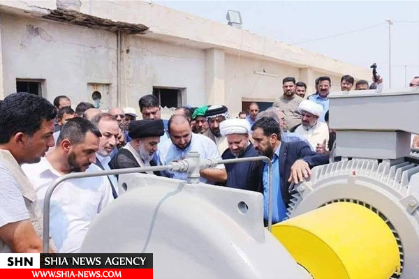 حضور نماینده آیت الله سیستانی در بصره و افتتاح دستگاه ویژه تصفیه آب