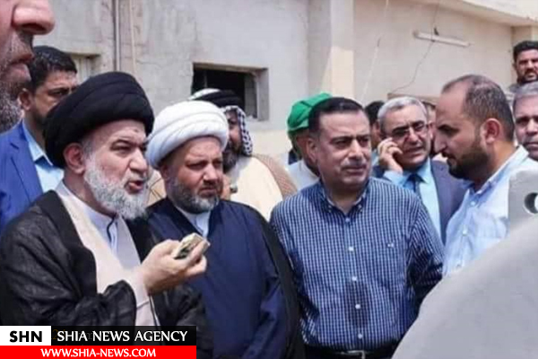 حضور نماینده آیت الله سیستانی در بصره و افتتاح دستگاه ویژه تصفیه آب