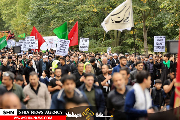 عزاداری و راهپیمایی بزرگ عصر روز عاشورا شیعیان در لندن (۲۰۱۸) عزاداری و راهپیمایی بزرگ عصر روز عاشورا شیعیان در لندن (۲۰۱۸)