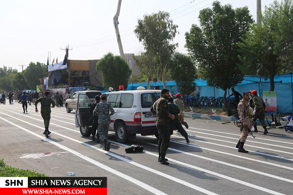 تصاویر حمله تروریستی به رژه نیروهای مسلح در اهواز