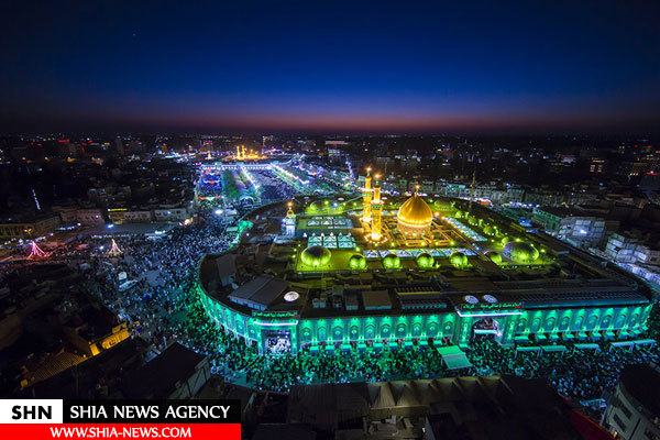 تصاویر حرم مطهر امام حسین و حضرت عباس علیهما السلام در آسمان شب تصاویر حرم مطهر امام حسین و حضرت عباس علیهما السلام در آسمان شب