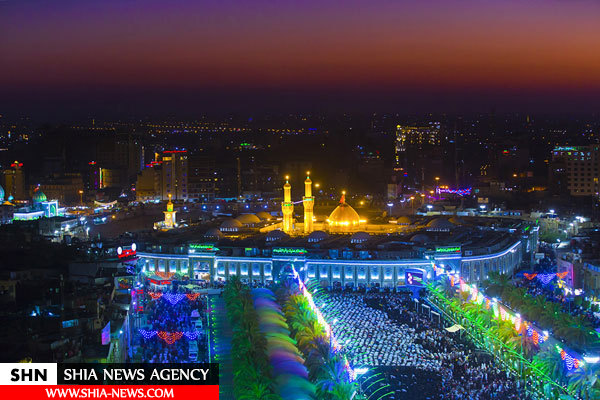 تصاویر حرم مطهر امام حسین و حضرت عباس علیهما السلام در آسمان شب تصاویر حرم مطهر امام حسین و حضرت عباس علیهما السلام در آسمان شب