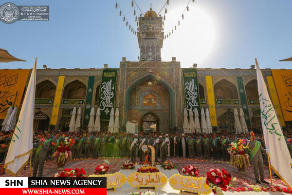 پرچم گنبد حرم امیر المؤمنین (علیه السلام) تعویض شد +تصاویر