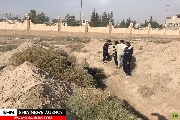 انتشار تصاویری از کشف بزرگ‌ترین گور جمعی در رقه