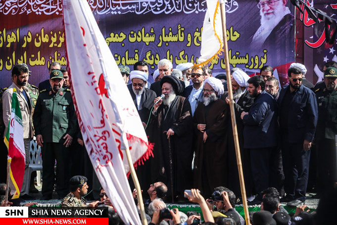 تشییع شهدای حادثه تروریستی اهواز با حضور پرشکوه مردم